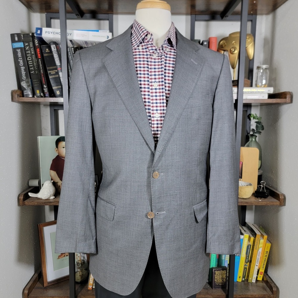 Daniel Cremieux LORO PIANA Men's Sport Coat Blazer Two Button‎ Gray Size 42L